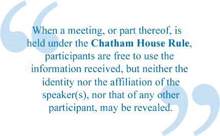 The Chatham house rule