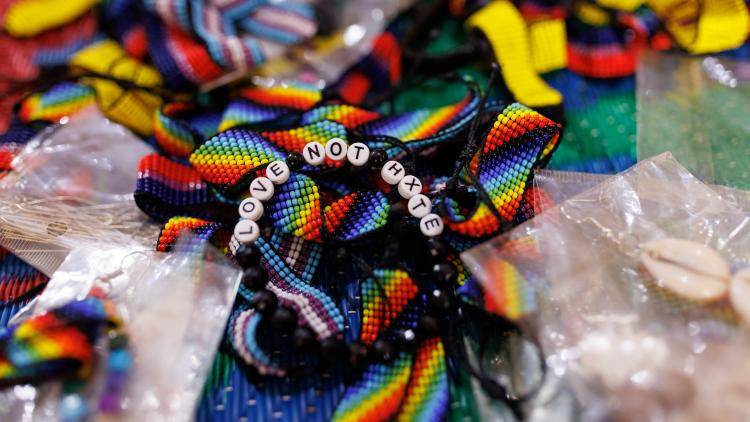 Jewelry for sale at a shelter for lesbian, bisexual and queer women in 2023 in Kampala, Uganda