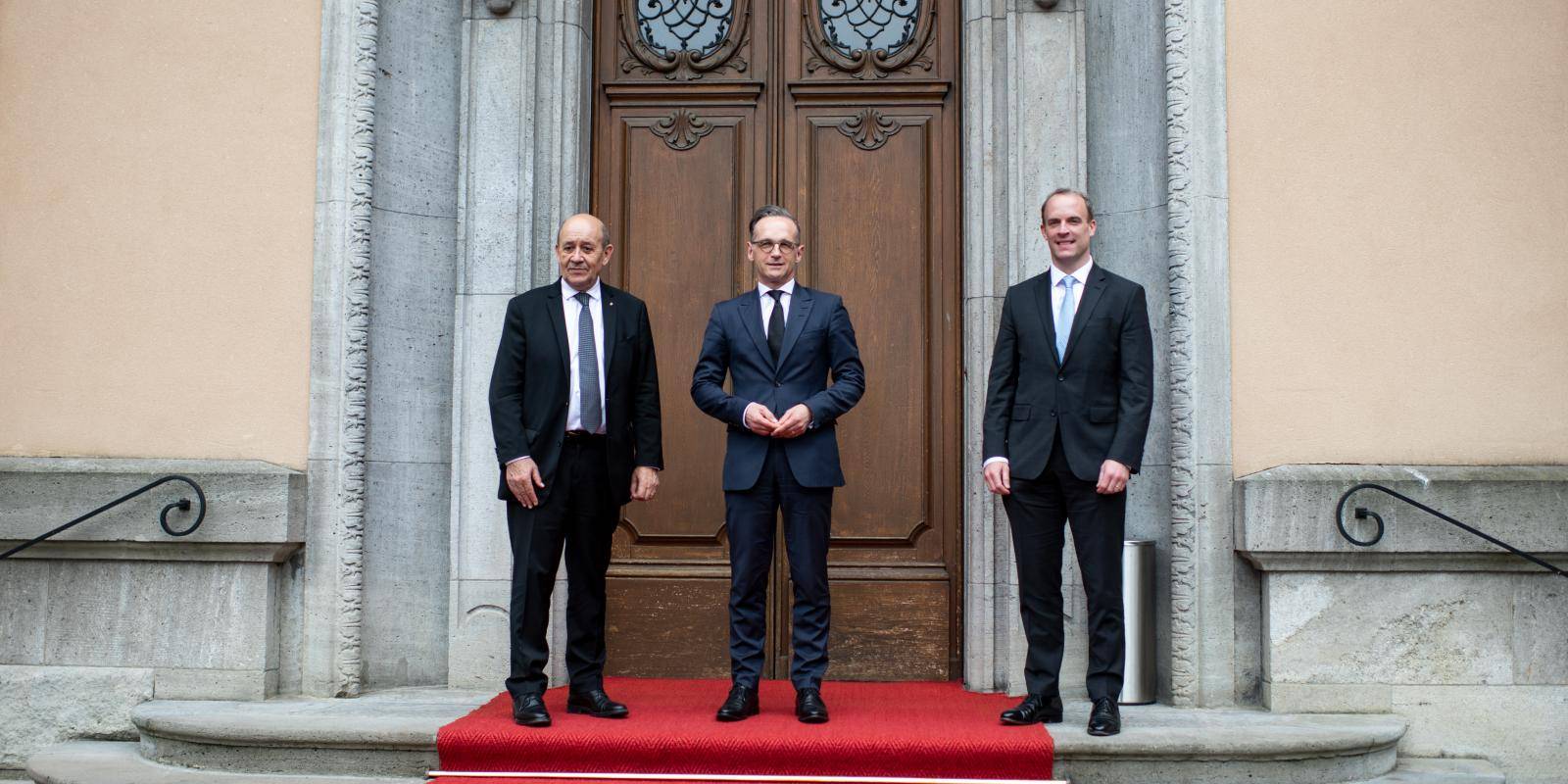 Photo of Heiko Maas, Dominic Raab and Jean-Yves Le Drian
