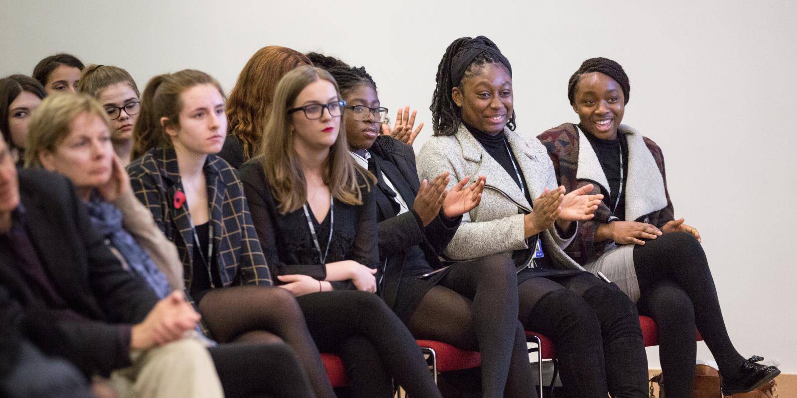 Students attending a Chatham House event