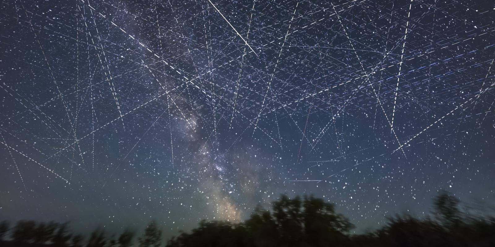 Satellites over the sky in Canada.