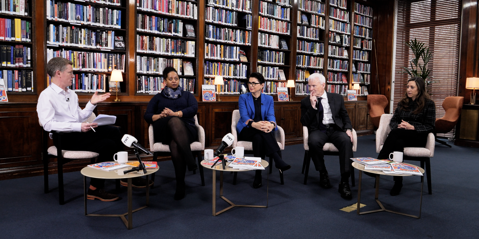 Chatham House experts recording the video podcast