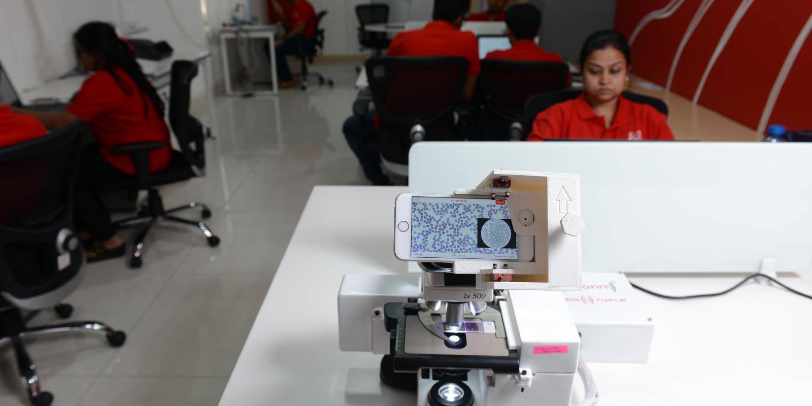 Inside view of SigTuple office in Bengaluru, on 3 May 2017. The company is helping hospitals and healthcare centres to improve the speed and accuracy of blood reports. Photo by Mint/Getty Images.