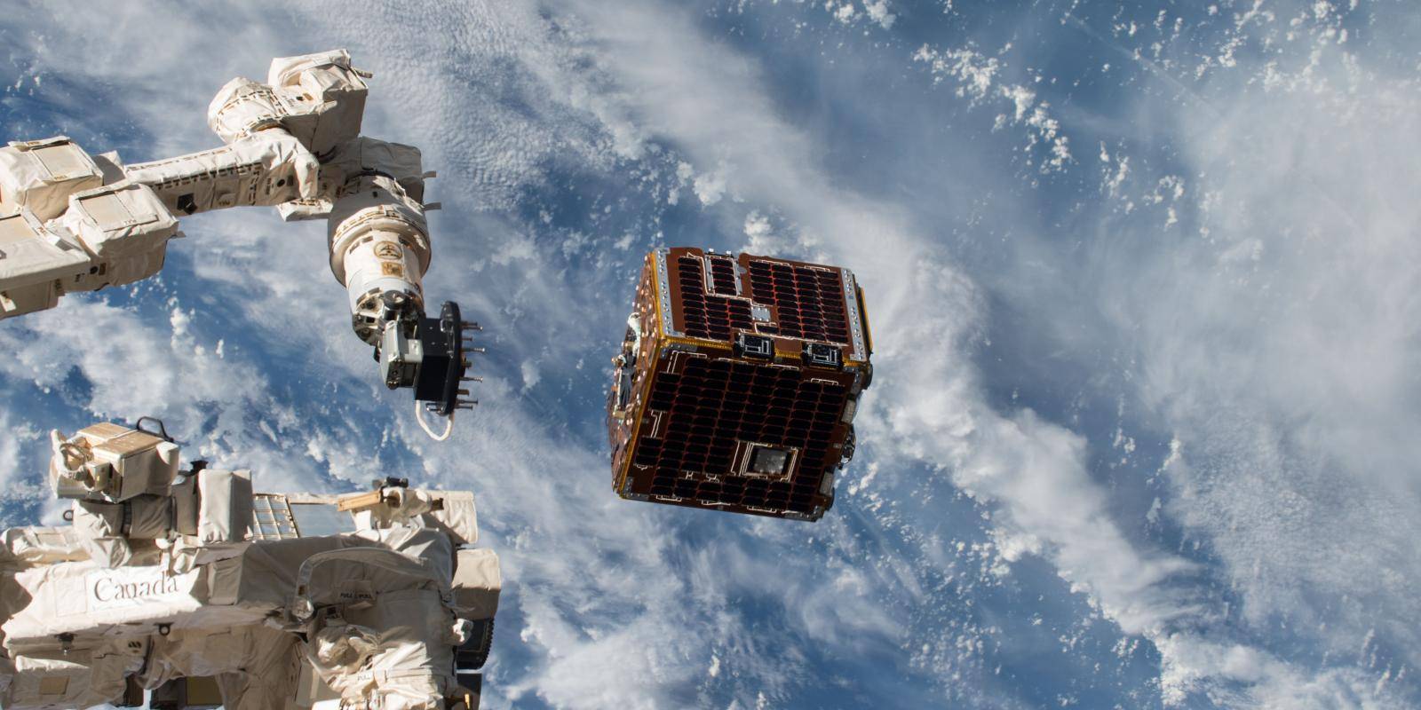 Deployment of the NanoRacks-Remove Debris Satellite from the International Space
Station. Photo: NASA