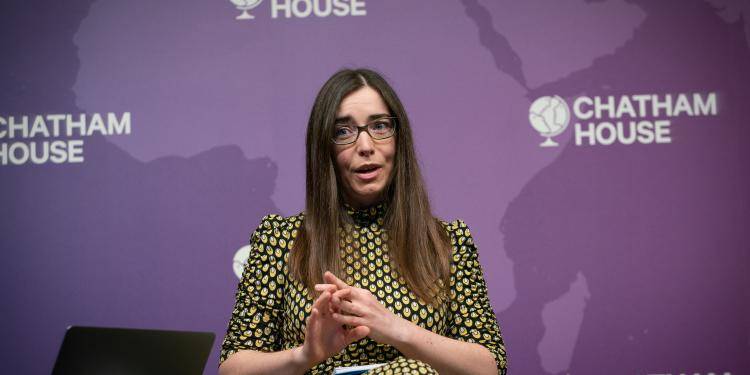 Dr Helen Harwatt at the Chatham House Centenary Lifetime Award event. Photo by Suzanne Plunkett.
