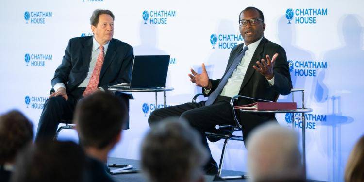 Sir Nigel Sheinwald GCMG, Chatham House Chair of Council, and The Rt Hon Kwasi Kwarteng MP, Secretary of State for Business, Energy and Industrial Strategy, UK