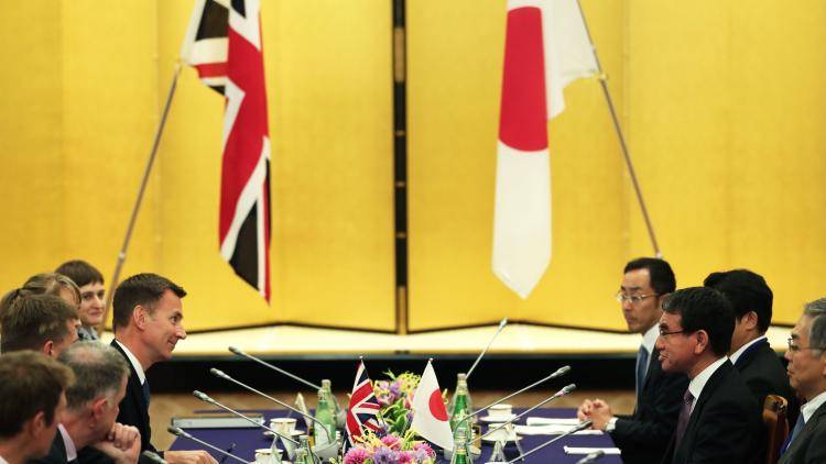 UK Foreign Secretary, Jeremy Hunt, and Japanese Foreign Minister, Taro Kono