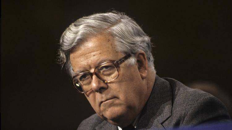 Lord Howe at the Conservative Party conference, September 1993. Photo by Jeff Overs/BBC News & Current Affairs via Getty Images.