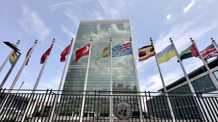 The United Nations headquarters in New York on 13 July 2023. Photo by DANIEL SLIM/AFP via Getty Images.