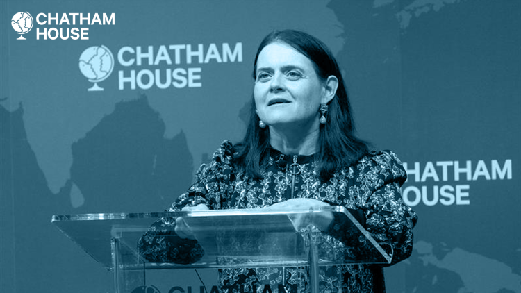 Bronwen Maddox speaking at Chatham House