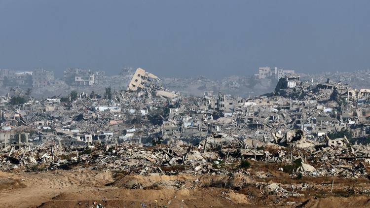 Destroyed buildings in Gaza.