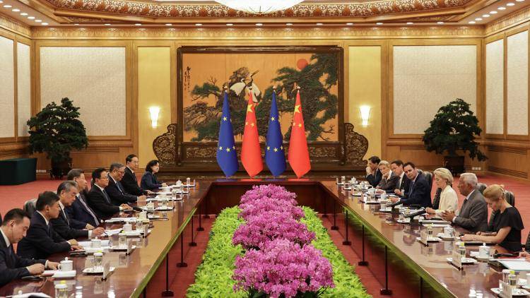 The opening remarks of the 25th EU-China Summit at the Great Hall of the People in Beijing on 24 July 2025.