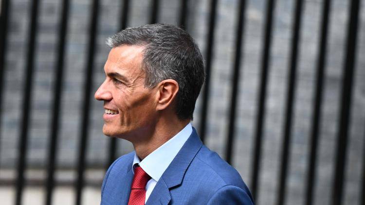 Spanish Prime Minister Pedro Sanchez pictured at 10 Downing Street in London