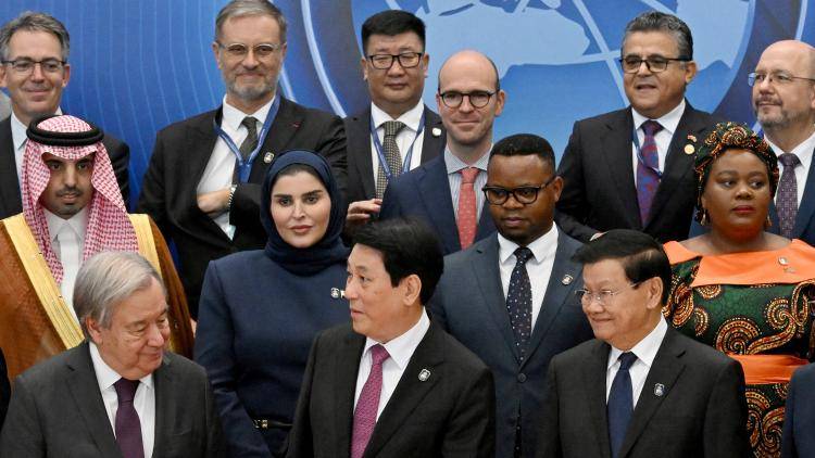Leaders and delegates at the signing ceremony of the UN Convention on Cybercrime in Hanoi on 25 October 2025. 