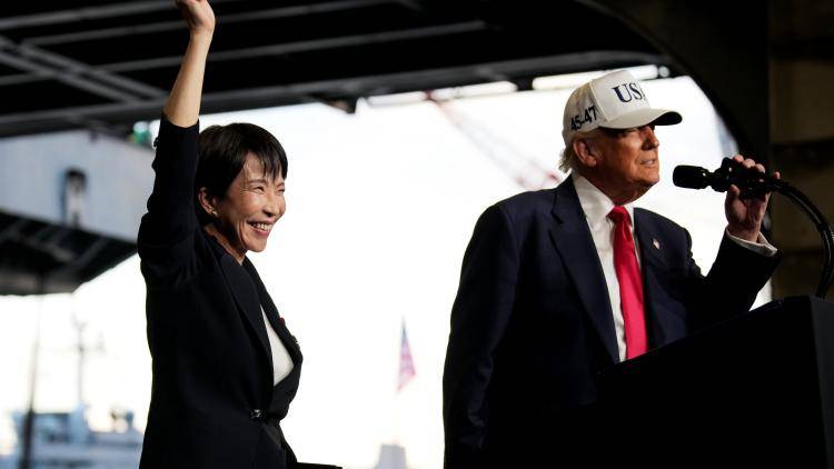 Japanese Prime Minister Sanae Takaichi and US President Donald Trump