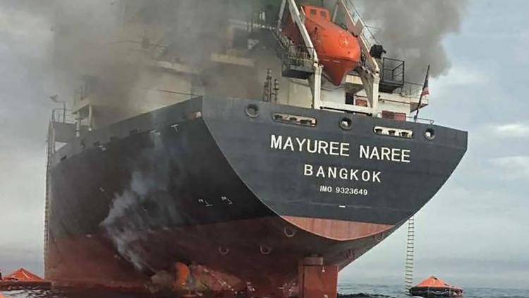 The 'Mayuree Naree' on fire