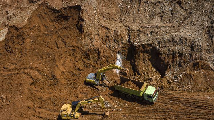 Nickel ore mining in Indonesia