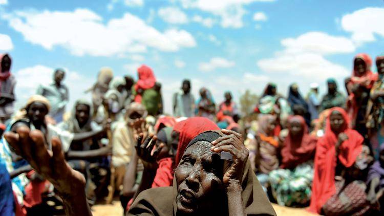 Refugees in south western Somalia. Large movements of people are adding to the problem. Photo: Tony Karumba/Getty Images