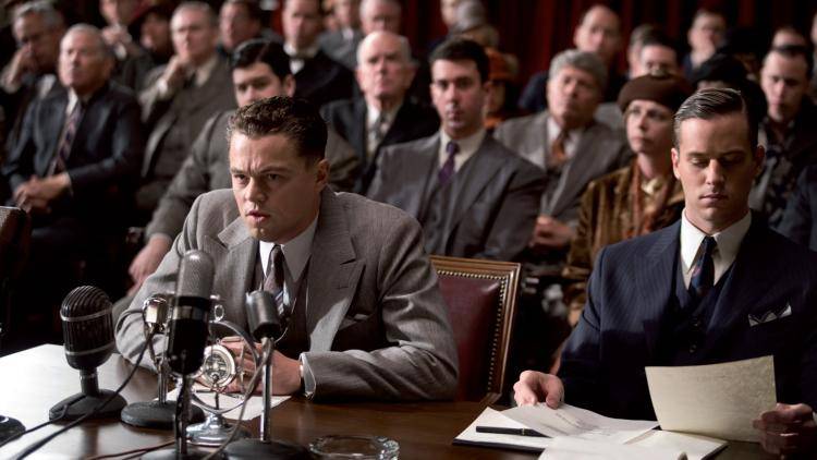 Leonardo DiCaprio brings out Hoover's mix of private uncertainty and public thuggery. Photo: Warner Bros.