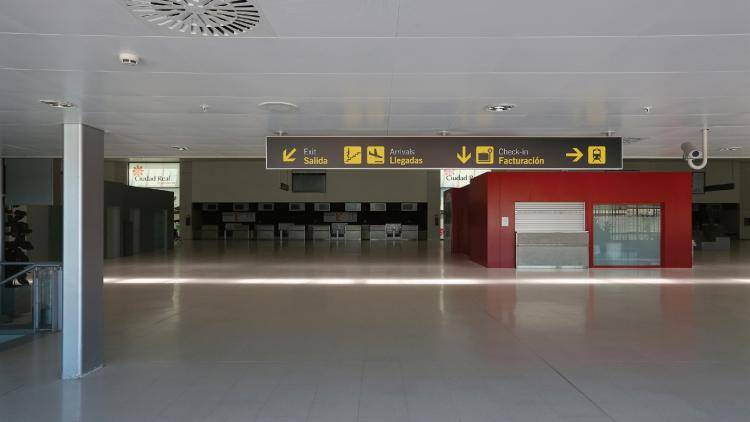 The echoing terminal building of Cuidad Real International Airport. Photo: Oli Scarff/Getty Images