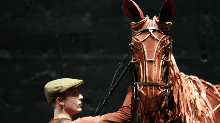 Peace by puppet: a horse which reconciles British and German audiences. Photo: Steve Russell/Toronto Star