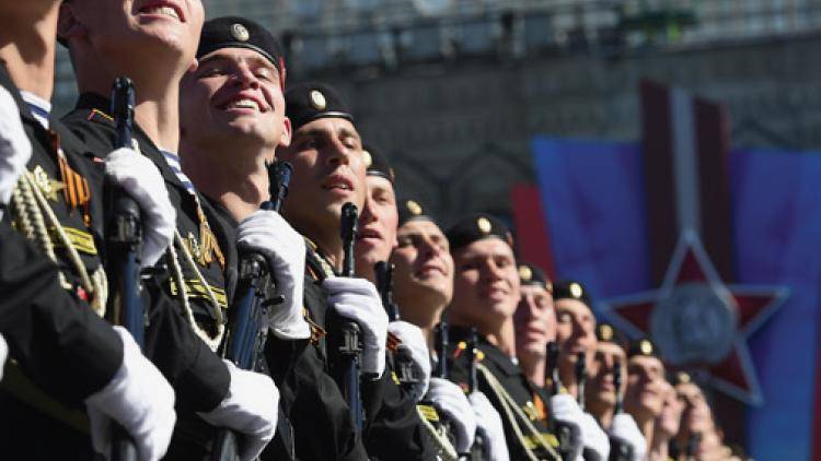 Russian soldiers on Victory Day