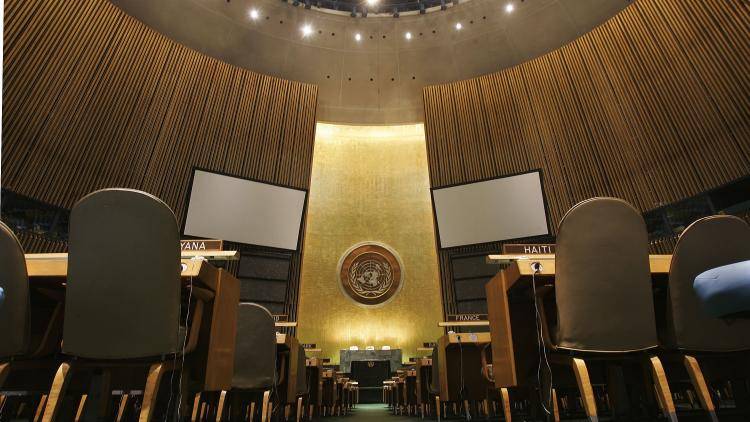 The UN General Assembly Hall. Photo by Getty Images.