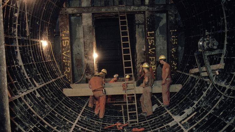 The big dig: Channel Tunnel workers in 1992