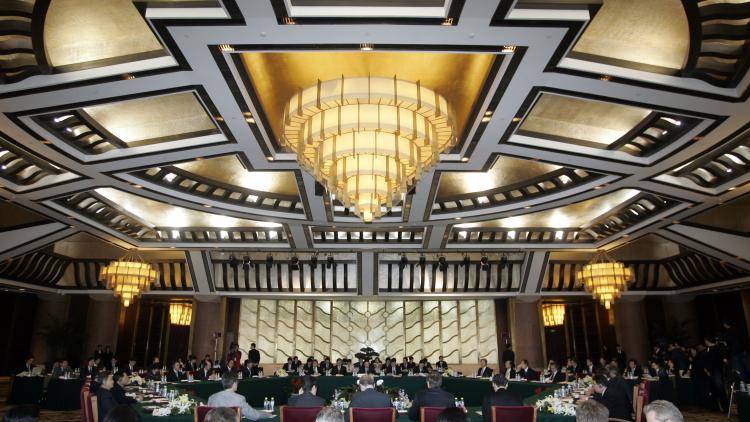  A general view of the closing ceremony of the six-party talks regarding North Korea's nuclear program, January 2007
