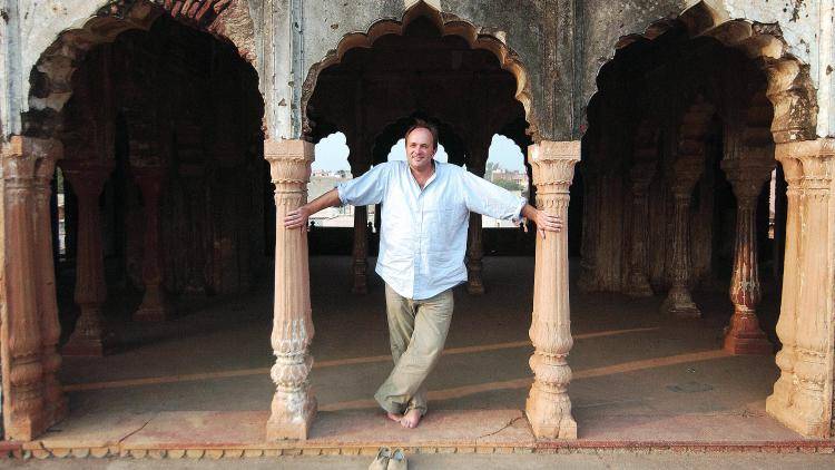 William Dalrymple in the ruins of the last Mughal Emperor's, Bahadur Zafar, summer palace, New Delhi