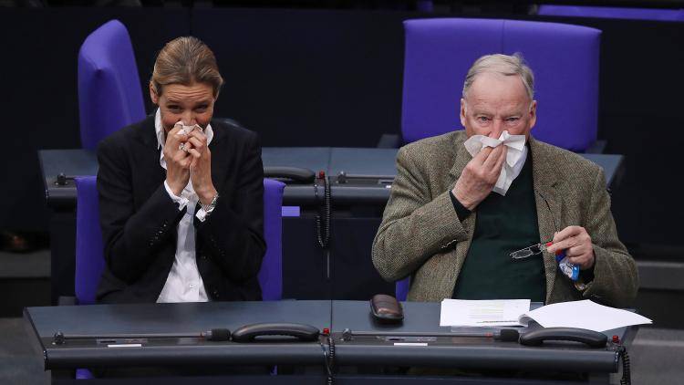 Alice Weidel and Alexander Gauland of the right-wing Alternative for Germany (AfD)