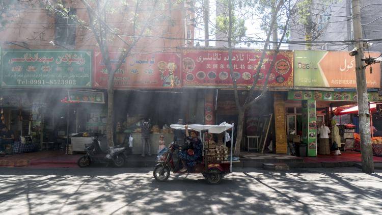 An egg seller in Xinjiang delivers his produce. The Chinese autonomous region remains relatively undeveloped, something the Beijing government hopes to change through its One Belt, One Road project