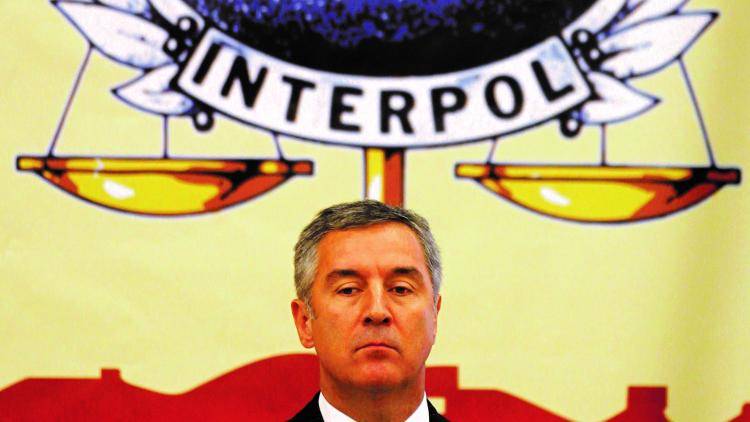 Former Montenegrin Prime Minister Milo Djukanovic attends the opening of the annual Interpol regional European Conference. 