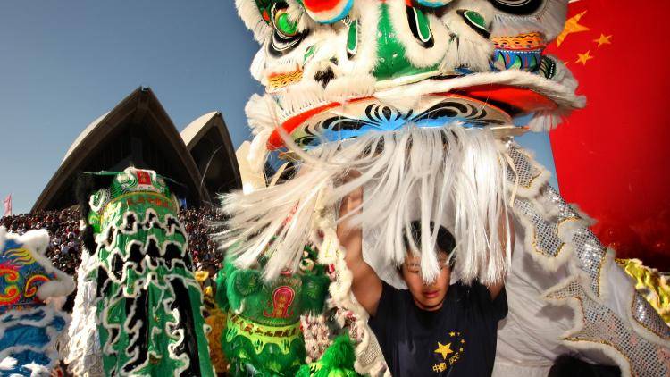 Celebrations to mark China’s 60th National Day are held outside Sydney Opera House