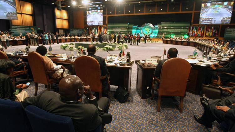 General view of the closing session of the 11th African Union Summit in the Sinai resort town of Sharm el-Sheikh in Egypt on late July 1, 2008.