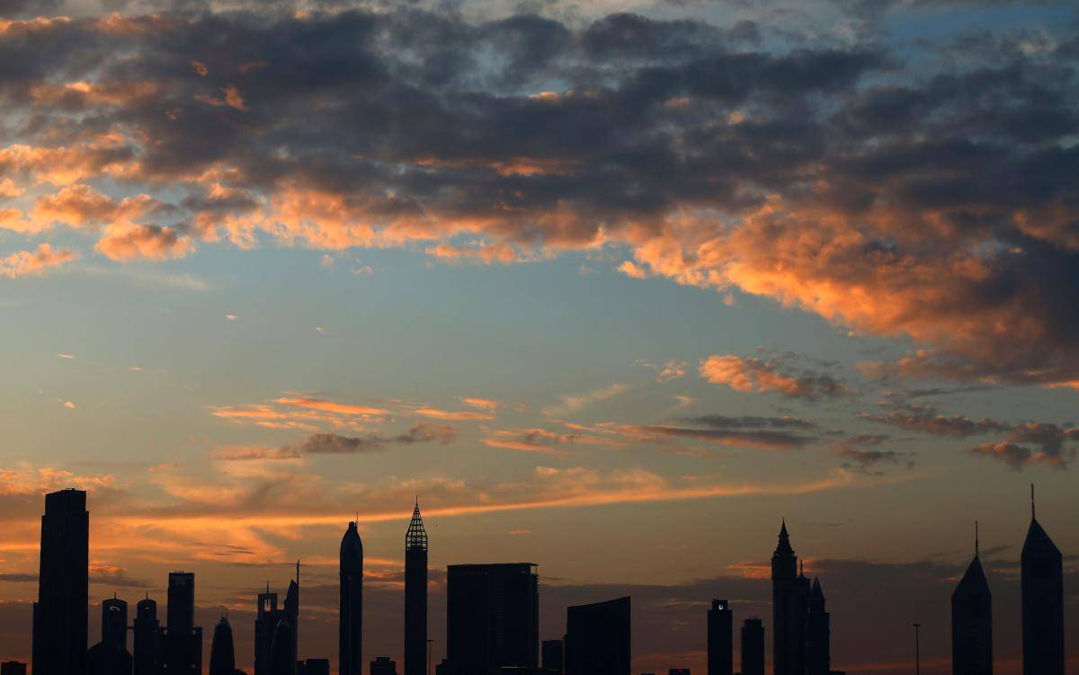 The Dubai skyline at sunset, 4 April 2016. Photo: Getty Images.