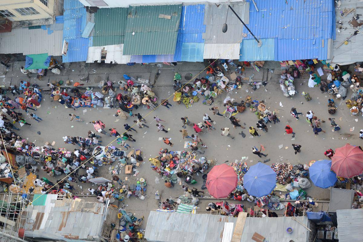 Aerial view of Lagos island and Lagos harbour, Nigeria, on 17 March 2016. Photo: Getty Images.