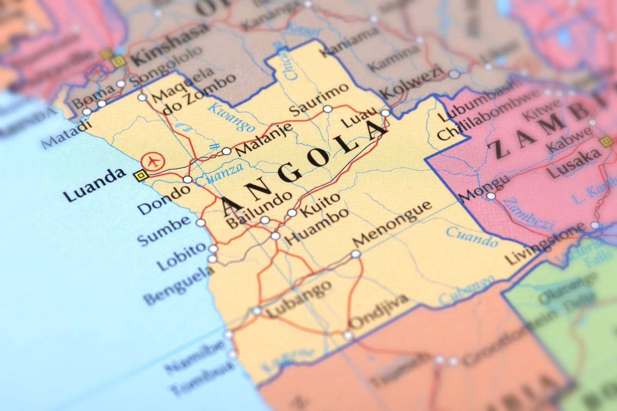 Map of Angola. Photo: omersukrugoksu/Getty Images