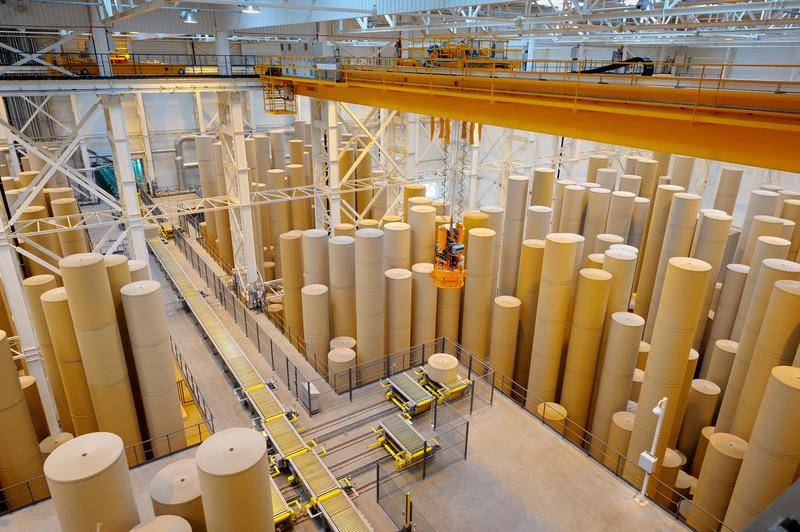 Recycled containerboard warehouse, Mondi Group, Poland. Photo: Mondi Group.