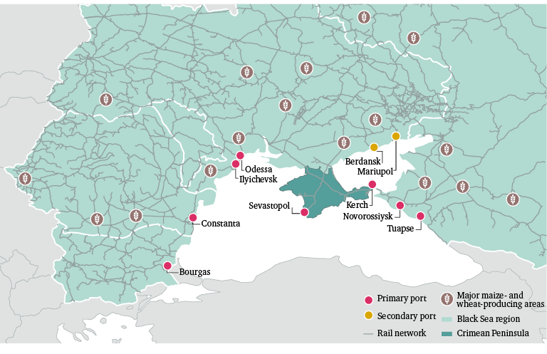Figure 17: Black Sea ports and railways