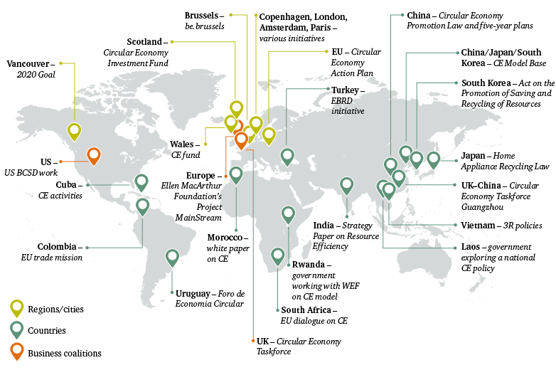 Figure 2: Circular economy activity around the world
