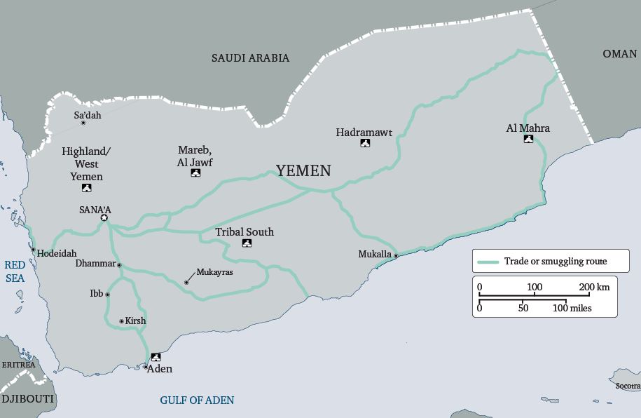 Map 3: Smuggling and trade routes