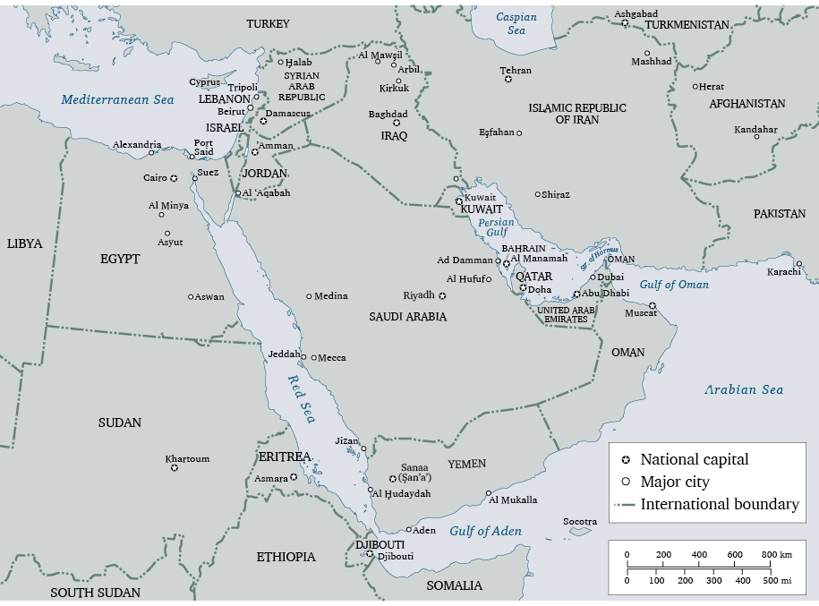 Map 1: Iran and the GCC states