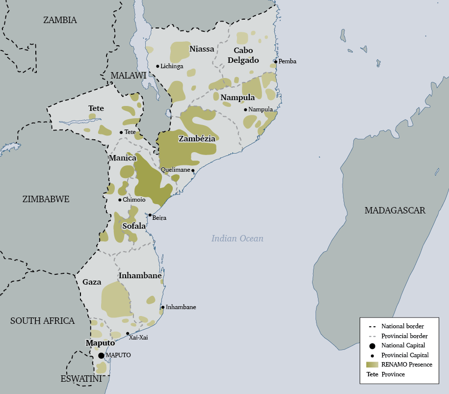 Map 1: RENAMO presence 1993