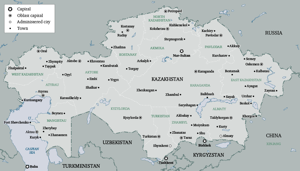 Map 1: Kazakhstan
