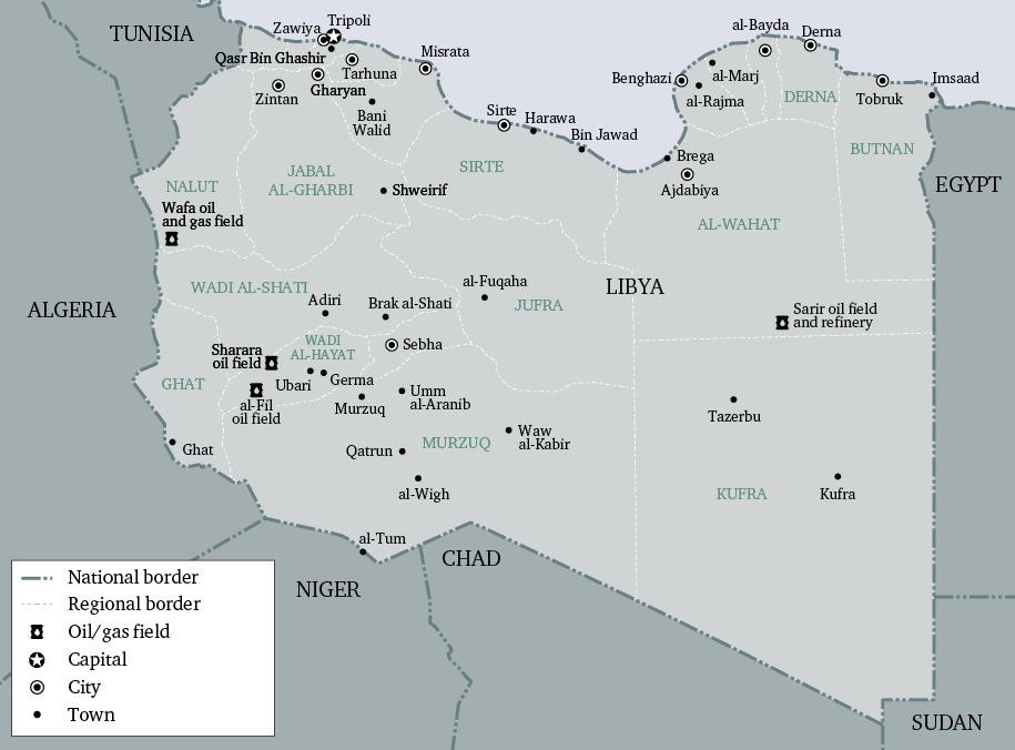 Figure 1: Map of Libya