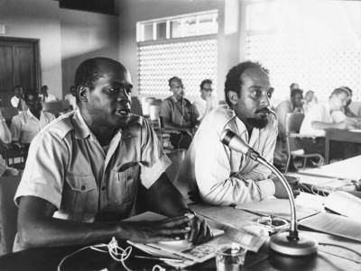 Mondlane, left, with Marcelino dos Santos, a founding member of Frelimo, in 1966.