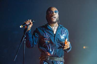 Nigerian Afrobeats artist Burna Boy performing at Wembley Arena, London, in 2019
