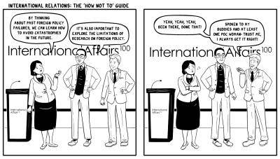International Relations: The 'how not to' guide, comic strip 1