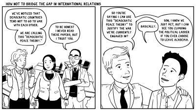 International Relations: The 'how not to' guide, comic strip 6